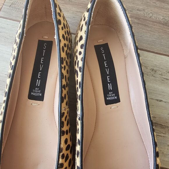 Steven by Steve Madden Cow Hair Leopard Print Flats Slip-On Ballet US 6 - Picture 3 of 8